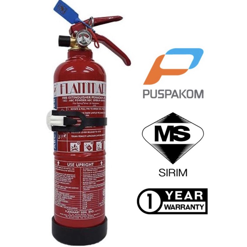 Flammart 1kg Abc Dry Powder Fire Extinguisher Pemadam Api Shopee Malaysia