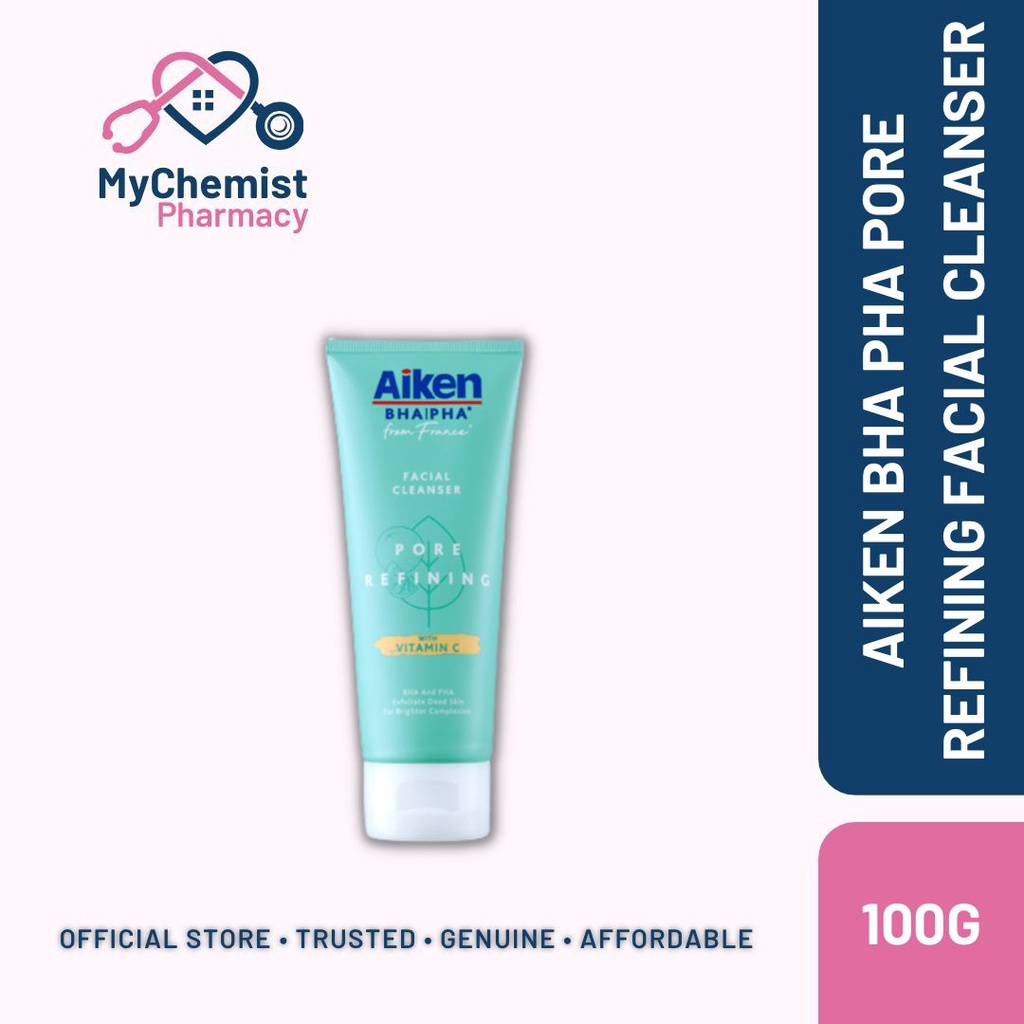 Aiken BHA & PHA Pore Refining Facial Cleanser with Vitamin C 100g ...