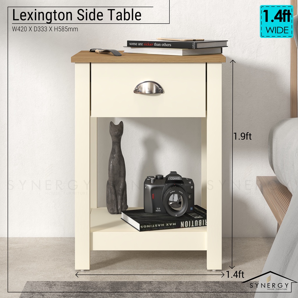 Nightstand LEXINGTON Series 1.9ft 1 Bedside Table with drawer
