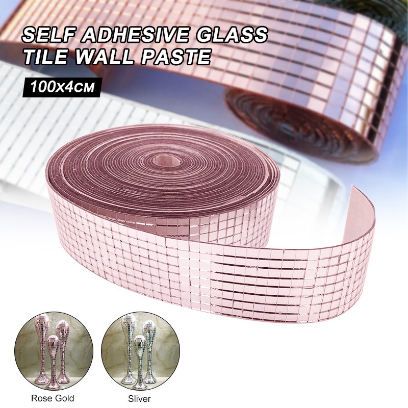 Selfadhesive Wall Stickers Tape Glass Real Glass Mirrors Mosaic Tiles