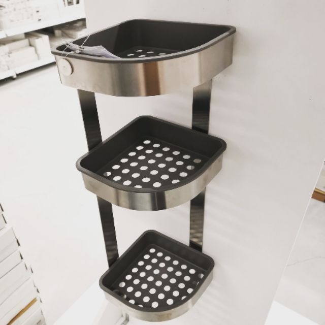 IKEA BROGRUND Corner wall shelf unit, Unit para penjuru dinding, 19x58 cm Shopee Malaysia