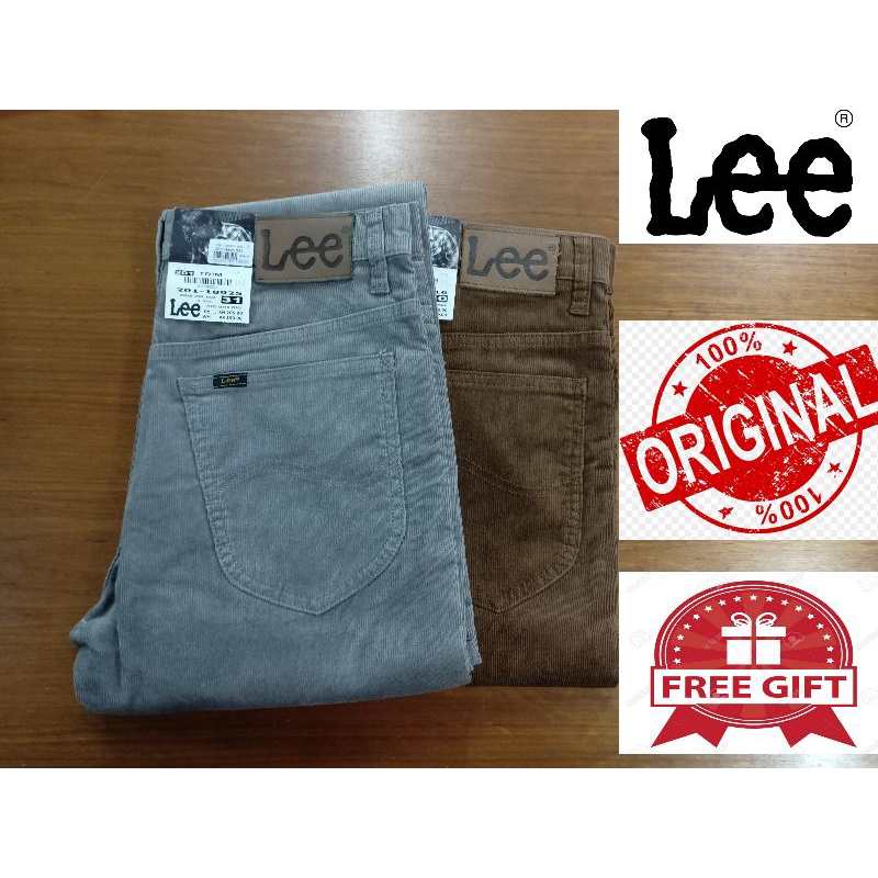 LEE New Original Straight CUT CORDUROY Jeans | Shopee Malaysia