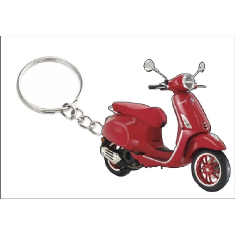 Vespa red yellow scooter keychain 2d | Shopee Malaysia