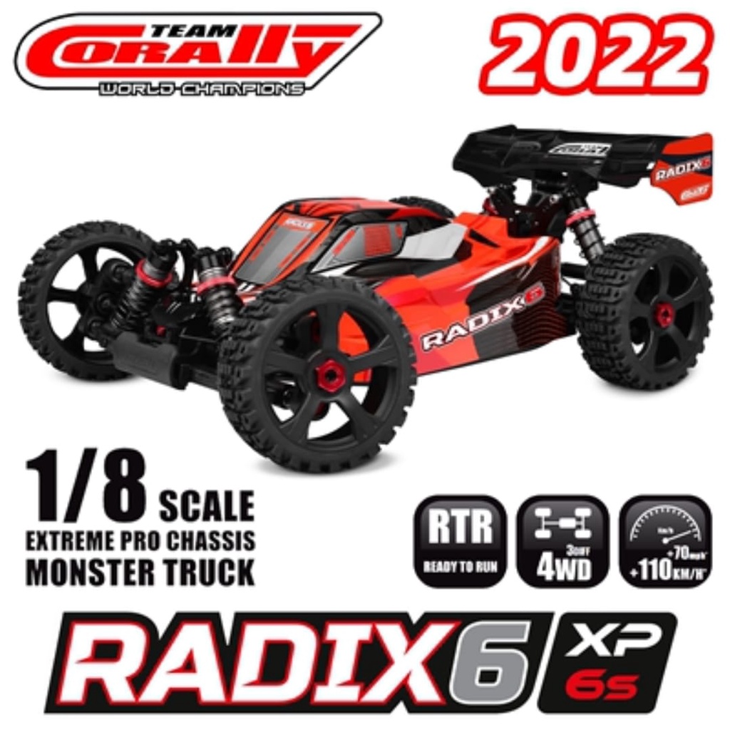 Team Corally RADIX 6 XP6s RTR 1/8 Scale Extreme Pro Chassis Buggy ...