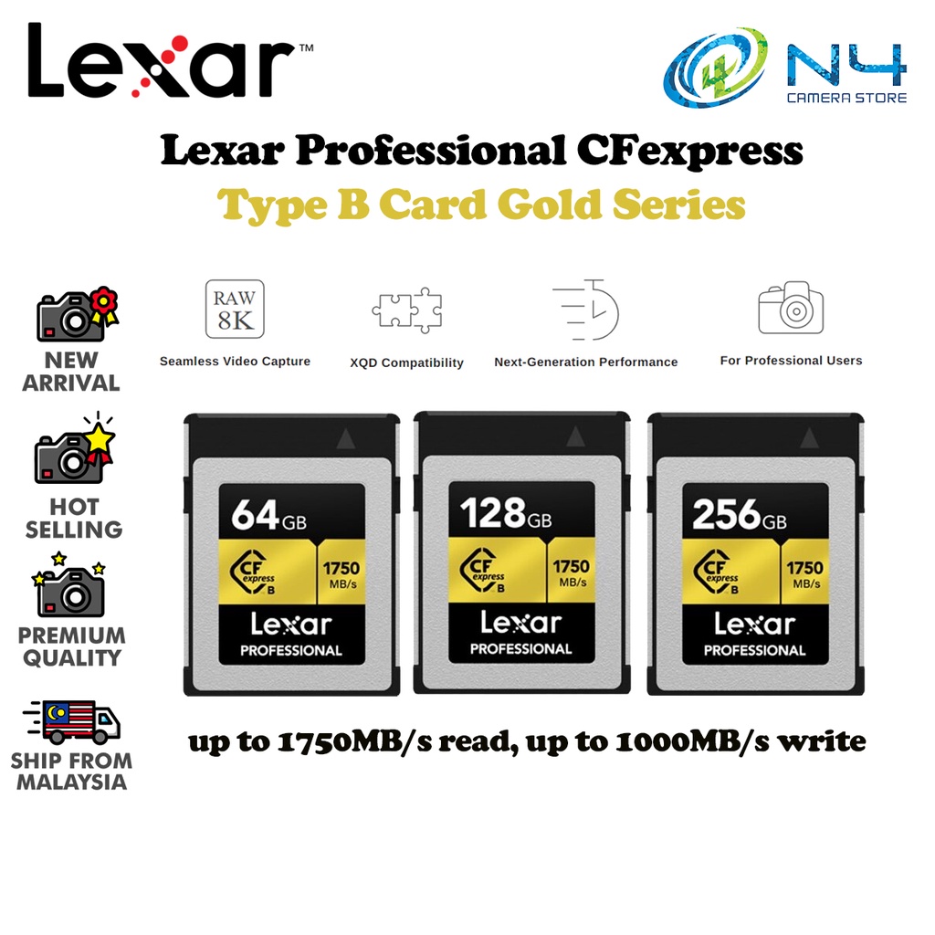 Lexar Professional CF Express Type B Compact Flash Card 1750MB Lexar CF ...