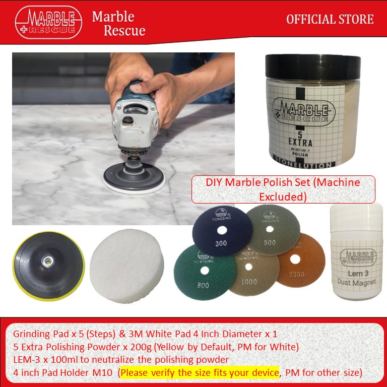 Etch Remover / Marble Polishing Pads - DIY Kit