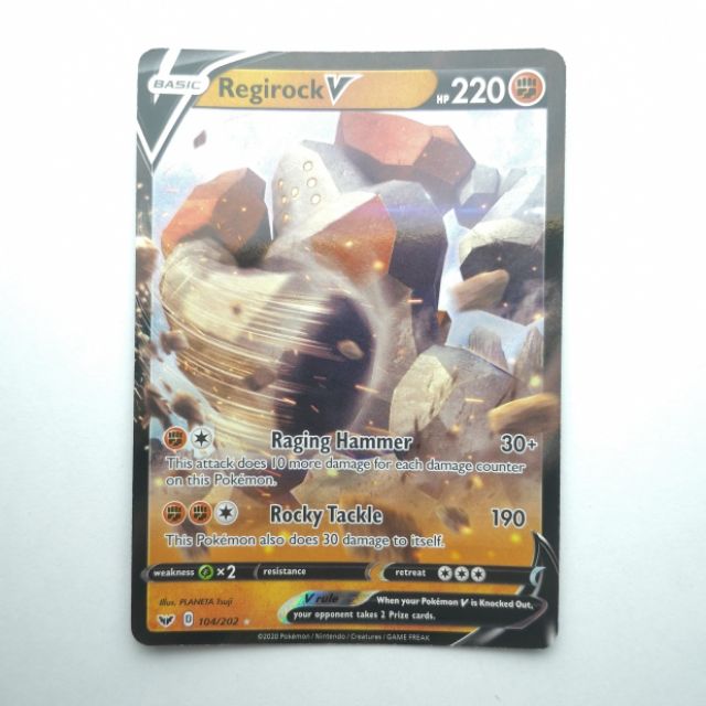 regirock v pokemon card value Regirock V - SWSH01: Sword & Shield Base Set [ULTRA RARE] main image 1