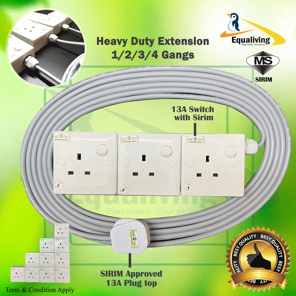 70/076x3core OR 40/076x3core flexible cable Heavy Duty Extension ...