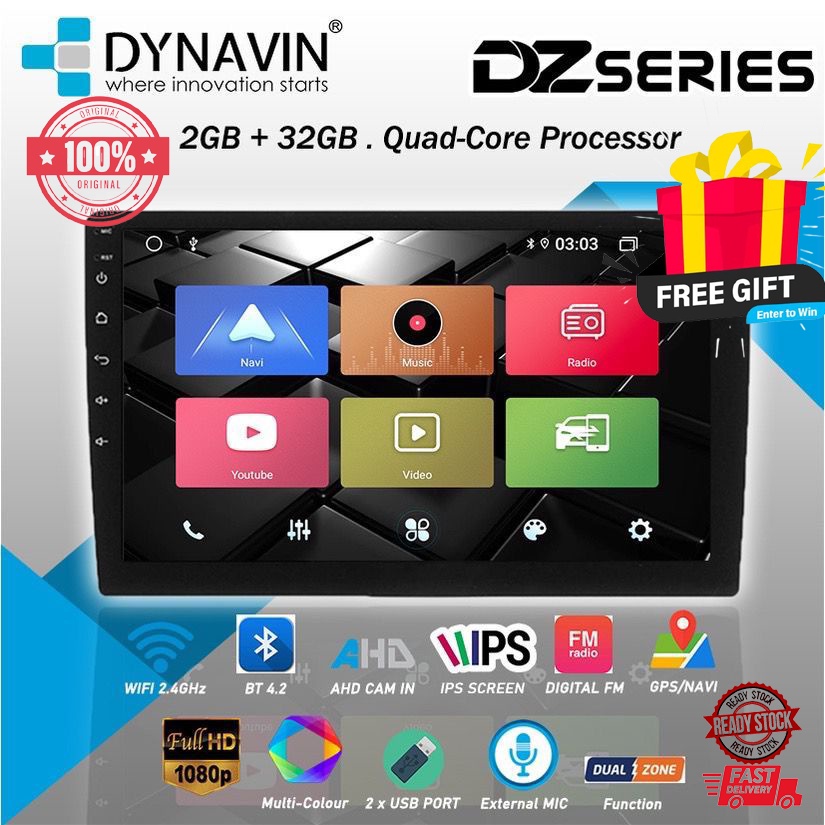 Dynavin 4 Core DZ Series 2GB(RAM)+32GB(ROM) IPS Screen Car Multimedia ...