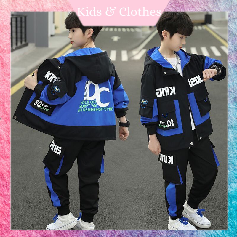 Cool Boy Casual Style Long Sleeve Fashion Set Clothes 男童新款套装