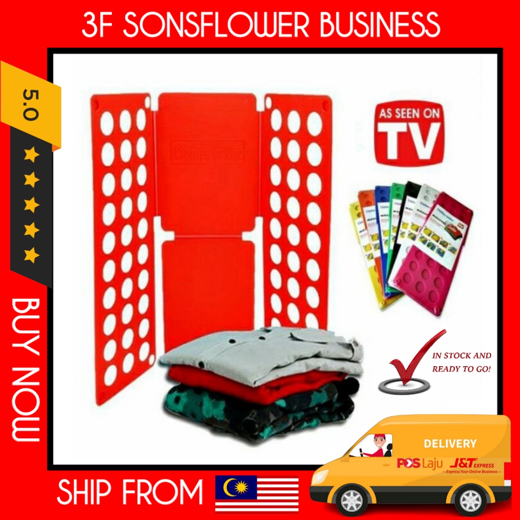 Adjustable Clothes Folder/ Alat Lipat Baju Untuk Dewasa Dan Budak ...