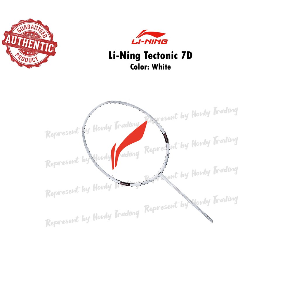 Li-ning Tectonic 7D (White) [Without String] (Free grip & cover