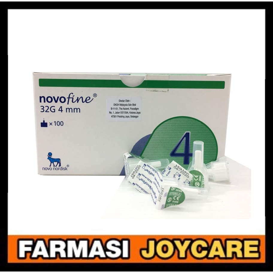 Novo Nordisk Novofine Insulin Needle 4mm 32G 10's REPACKED (EXP: August ...