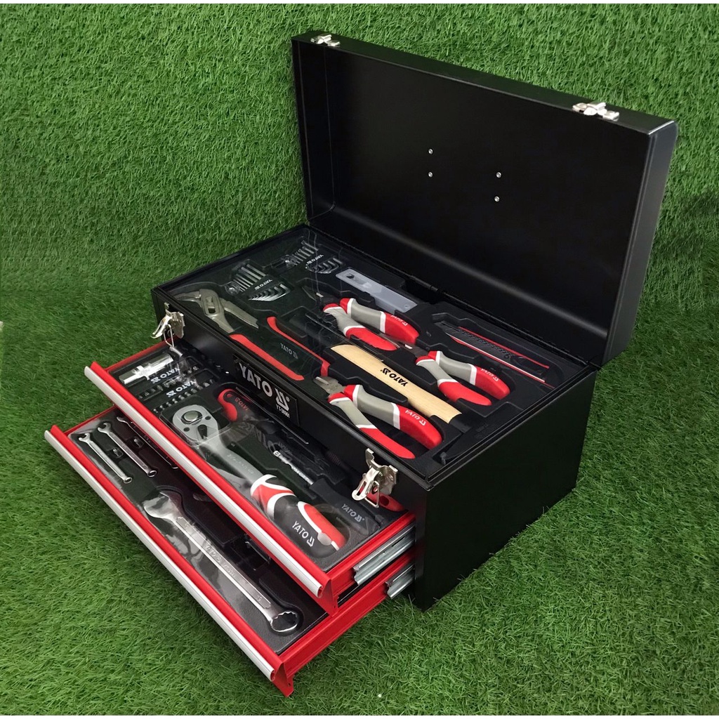 Yato YT-38951 Tool Box with 80pcs Tool Kit Set Kit | Shopee Malaysia