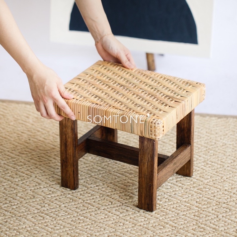 Customized Heavy Duty Rattan Stool for Adult and Children / Bangku ...