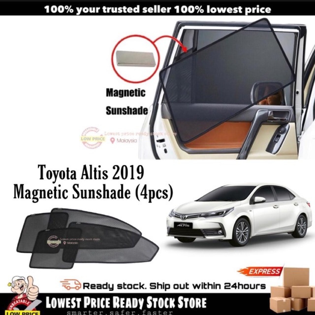 Magnetic Sun Shade Toyota Altis 2018-2021 (4pcs) | Shopee Malaysia