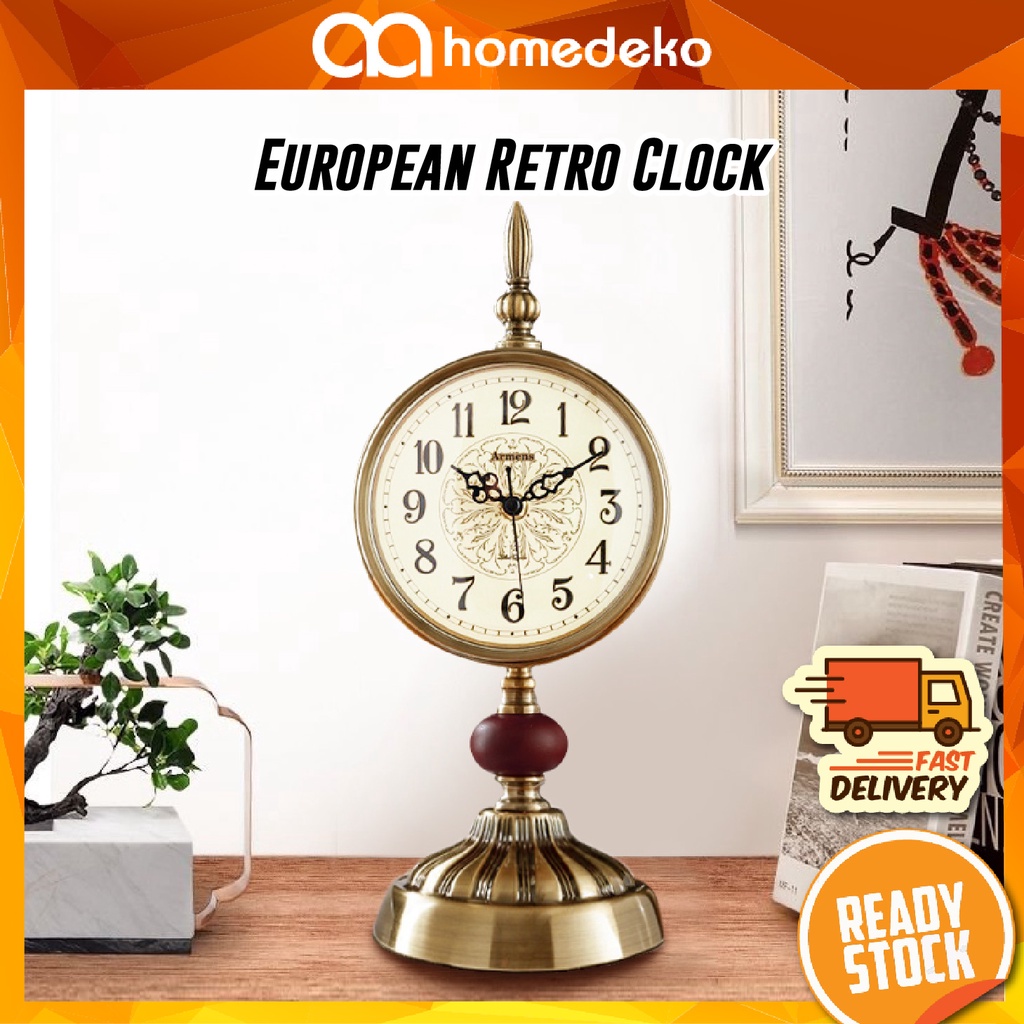 European Retro Clock Table Clocks Luxury Creative Retro Modern Home