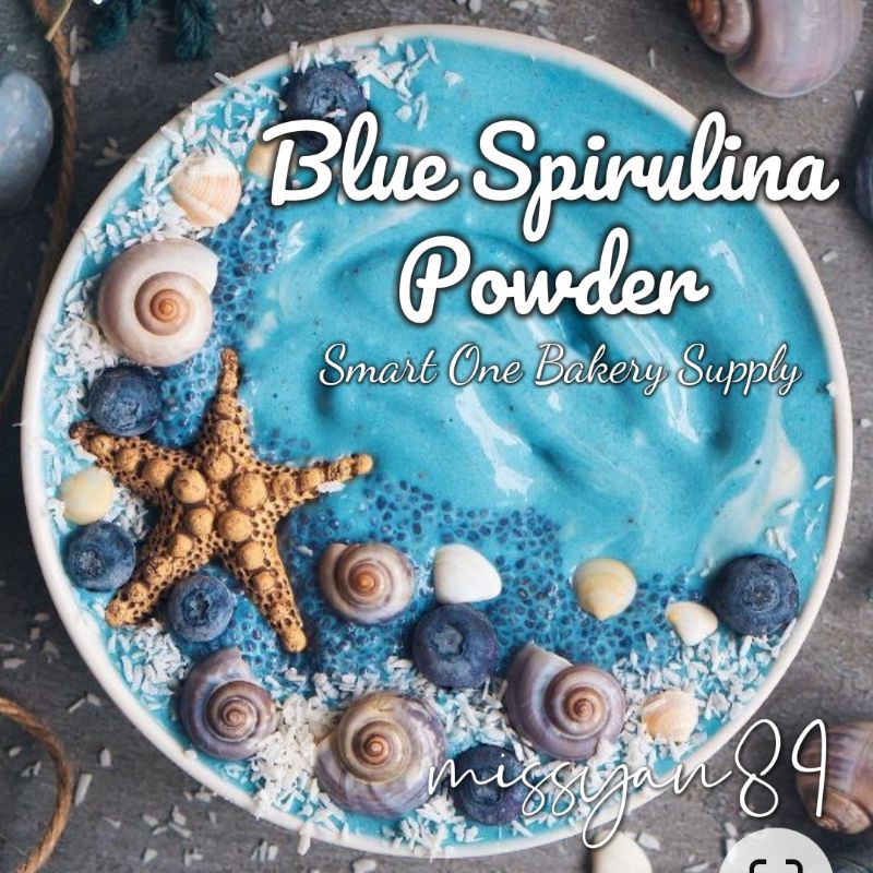 Magic Blue Spirulina Powder - Organic Natural Blue Food Coloring | Vibrant Natural Blue Phycocyanin - Intense Blue Color 100% Natural No Fishy