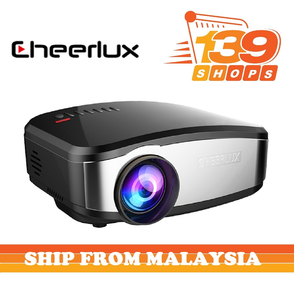 CHEERLUX C6 Mini LCD Portable LED Projector 1080p HD 800 x 480 1200 ...