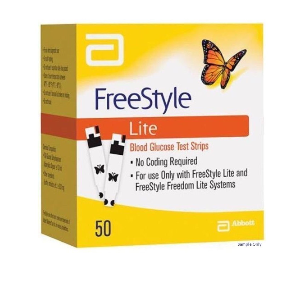 Abbott FreeStyle Lite Test Strips (50 Test Strips) EXP 08/2024 or later