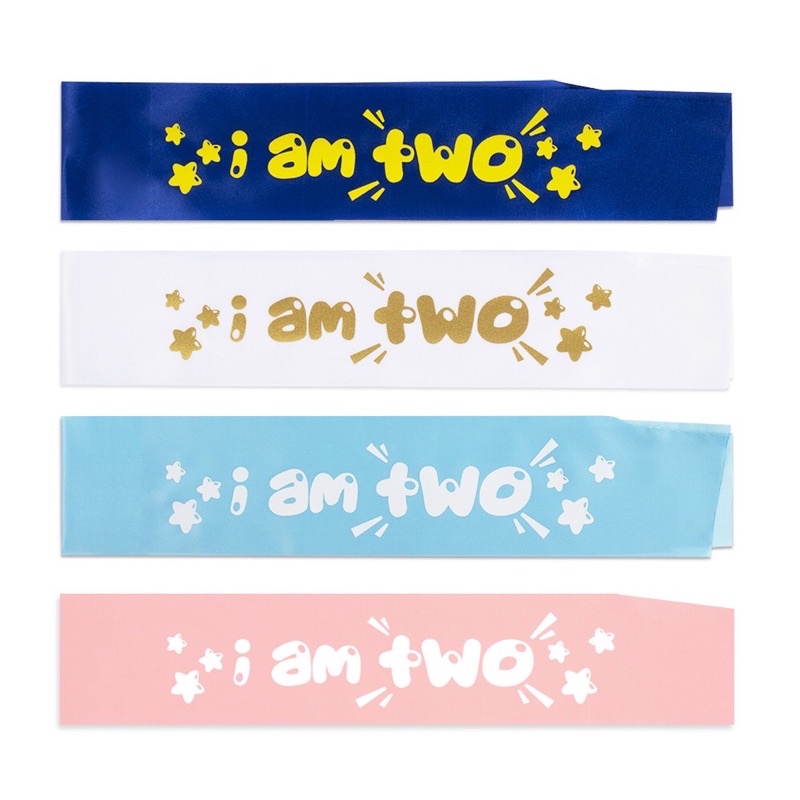 I AM TWO BIRTHDAY SASH . 2nd BIRTHDAY PARTY . TURNS 2 sash . | Shopee ...