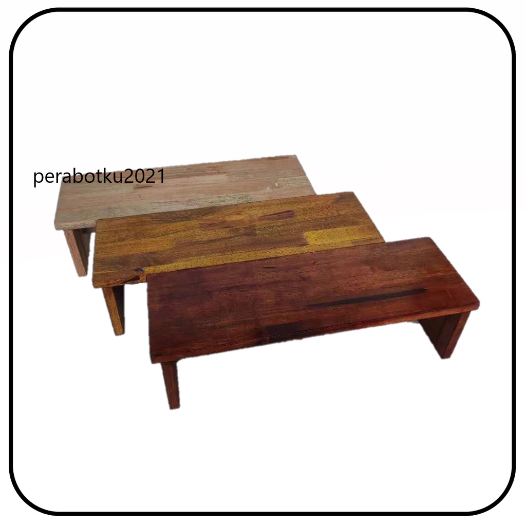 Ironwood Wooden Stool (Long)/ Bangku Kayu Merbau / Bathroom Stool ...