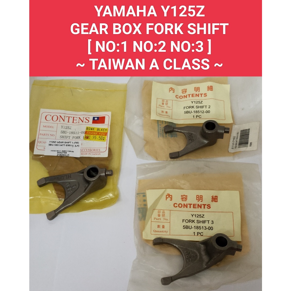 Y125Z [ A CLASS ] GEAR BOX FORK SHIFT/NO1/NO2/NO3 / KETAM GEAR BOX