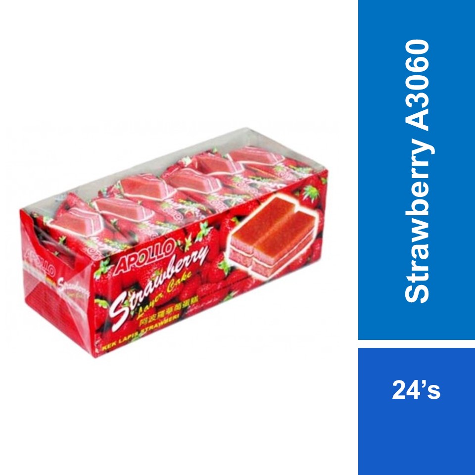 Apollo Strawberry Cake A3060 24's | Shopee Malaysia