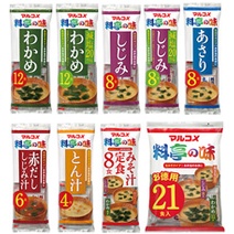 Japan Marukome Instant Wakame/Asari/Less Salt Miso Soup 日本海带/蛤蜊//少盐 ...