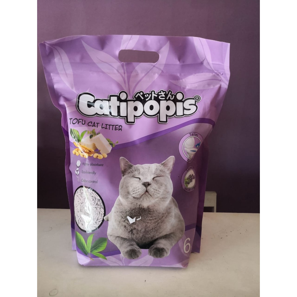 Catipopis® Tofu Cat Litter / Pasir kucing (Flushable) (2.4kg / 6L