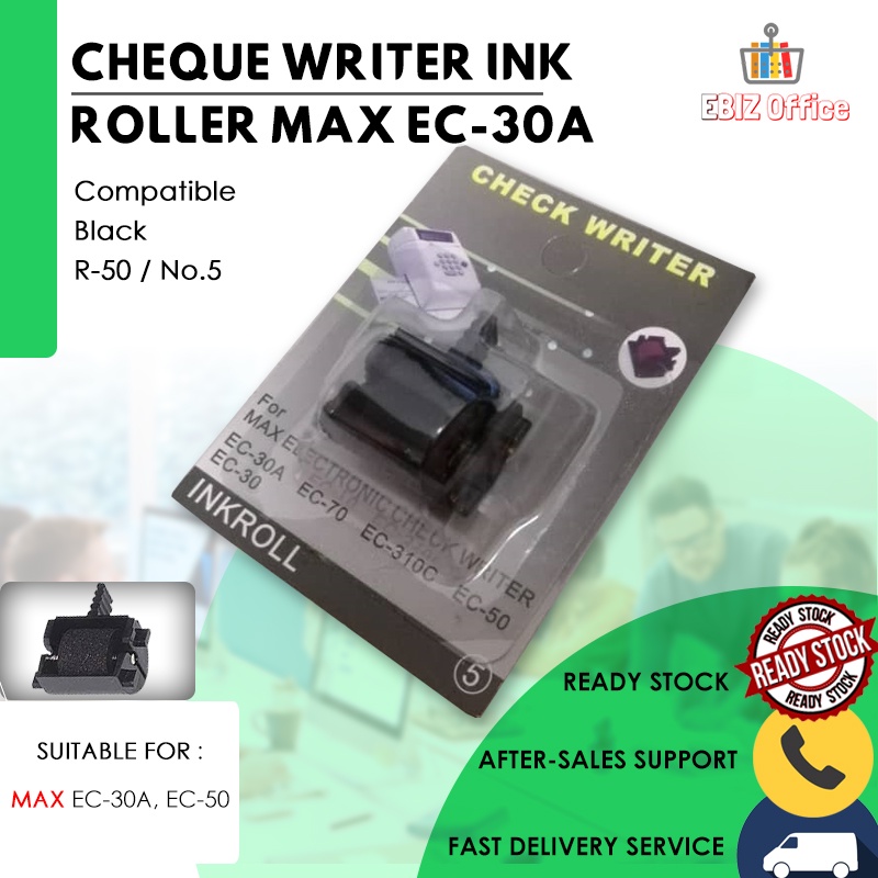 Cheque Writer Ink Roller MAX EC-30A | MAX Cheque Writer Compatible Ink ...