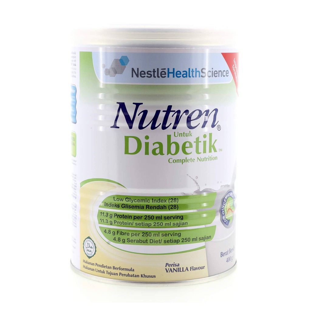 NESTLE NUTREN UNTUK DIABETIK COMPLETE NUTRITION VANILLA FLAVOUR 400G ...