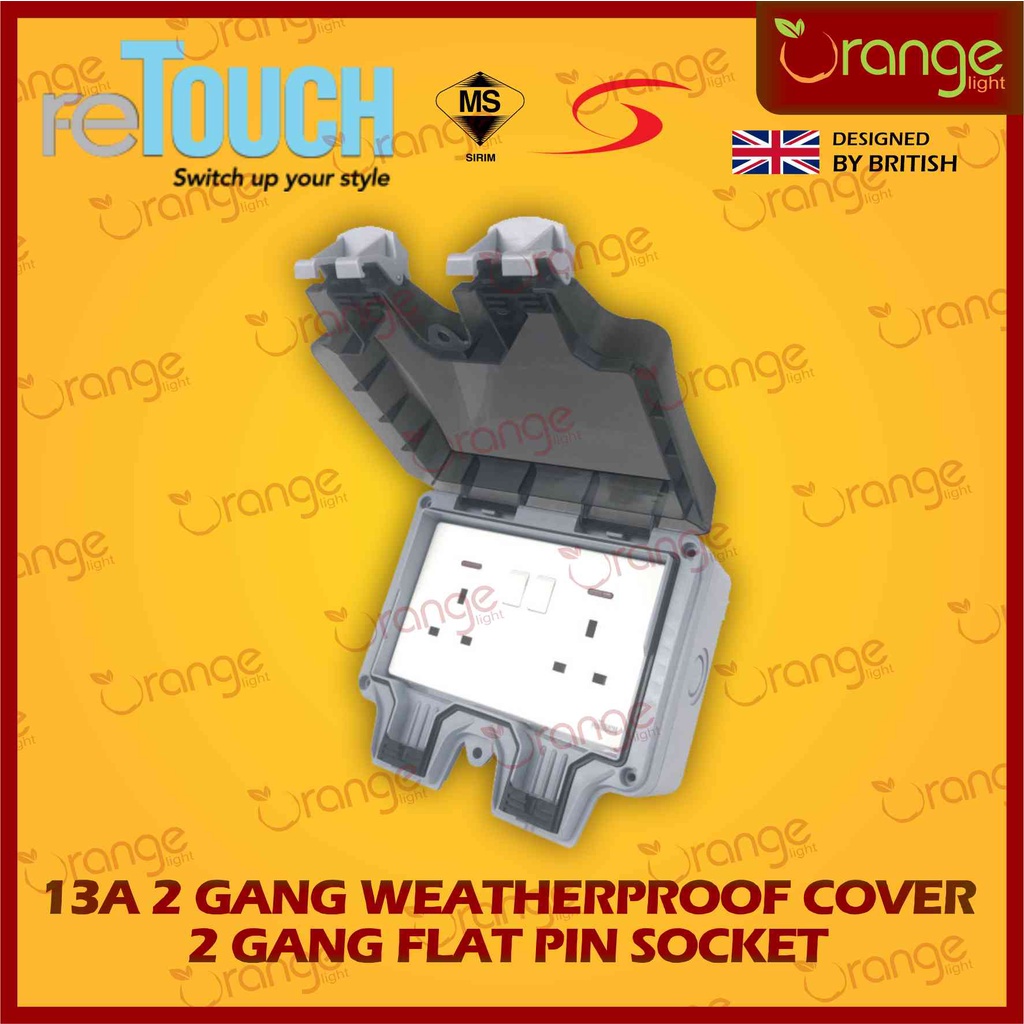 RETOUCH (SIRIM) / IP66 / WEATHERPROOF COVER C/W 13A SOCKET SWITCH ...