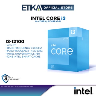 Intel i3-12100F Processor 4 Cores Alder Lake Turbo 4.30GHz 12MB 8 Threads  CPU
