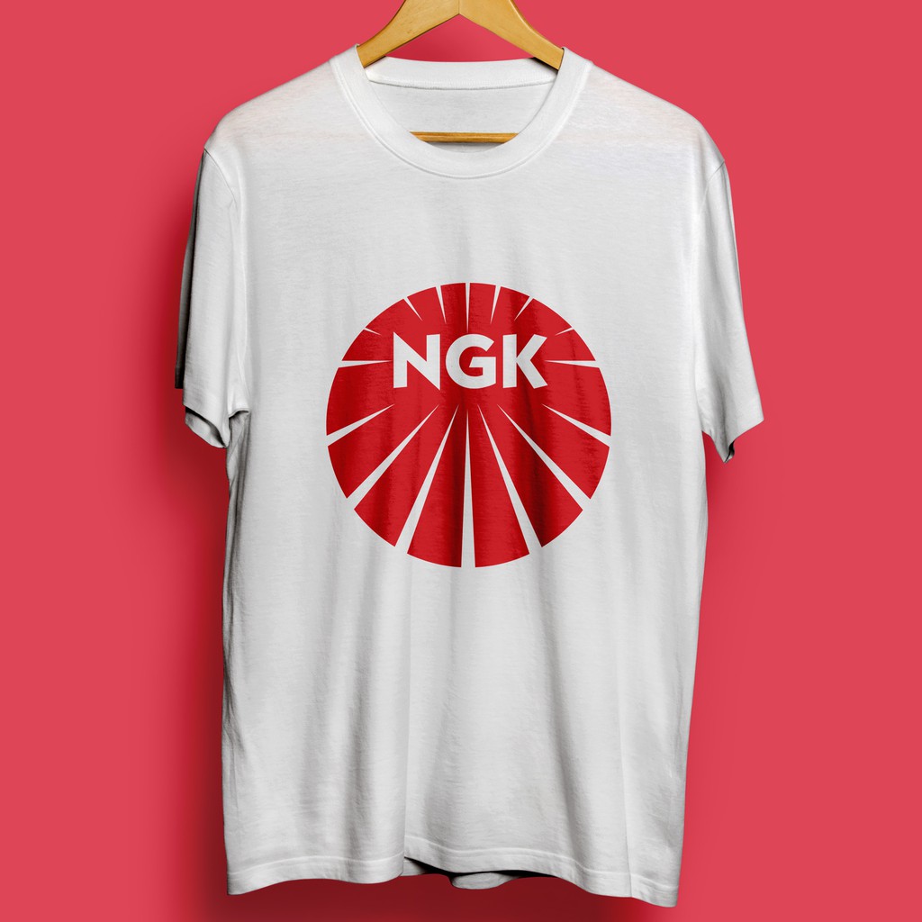 Tshirt NGK Spark Plug Spark Plug Japan Combed shirt Automotive