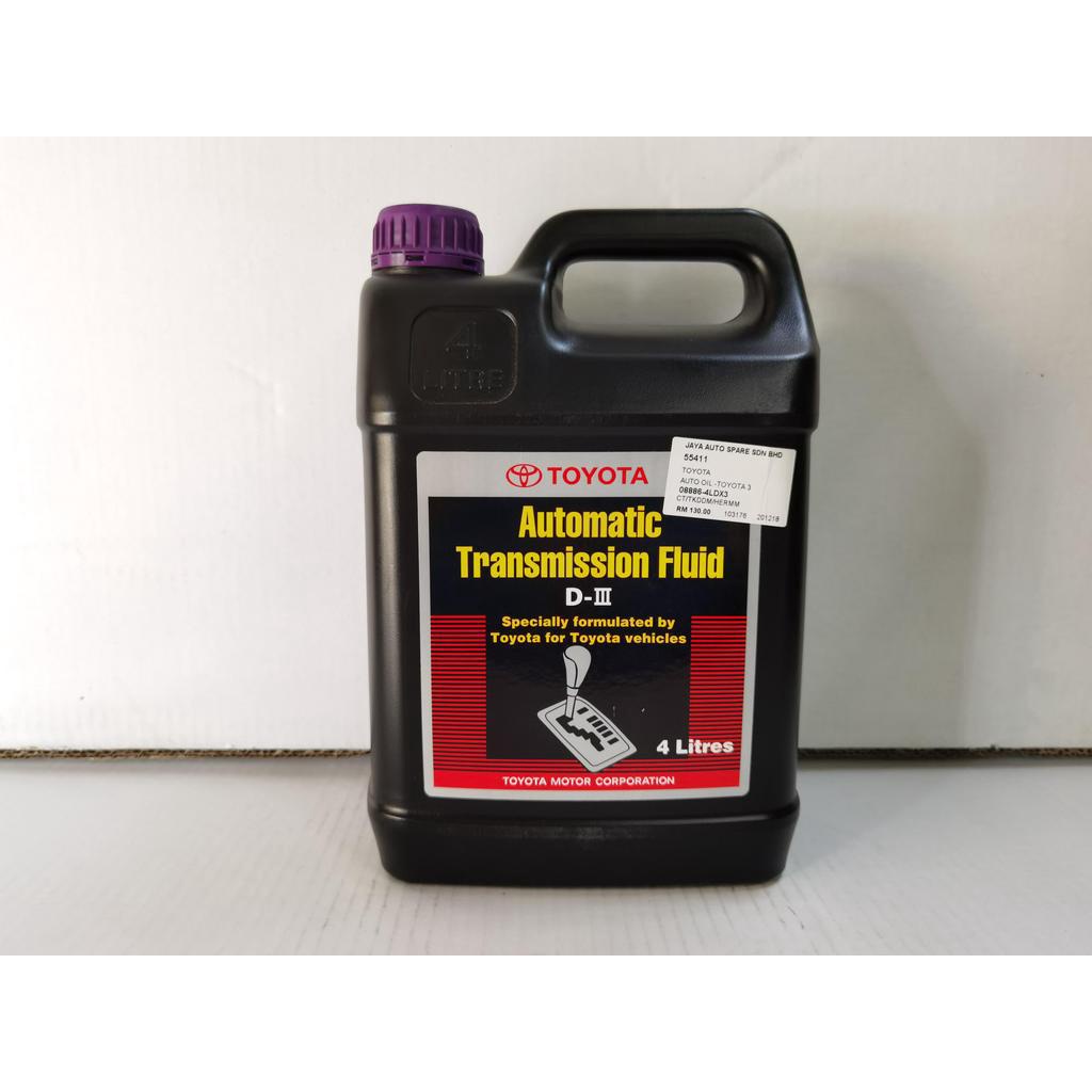 ORIGINAL TOYOTA AUTO FLUID D3 TRANSMISSION OIL 4L Shopee Malaysia