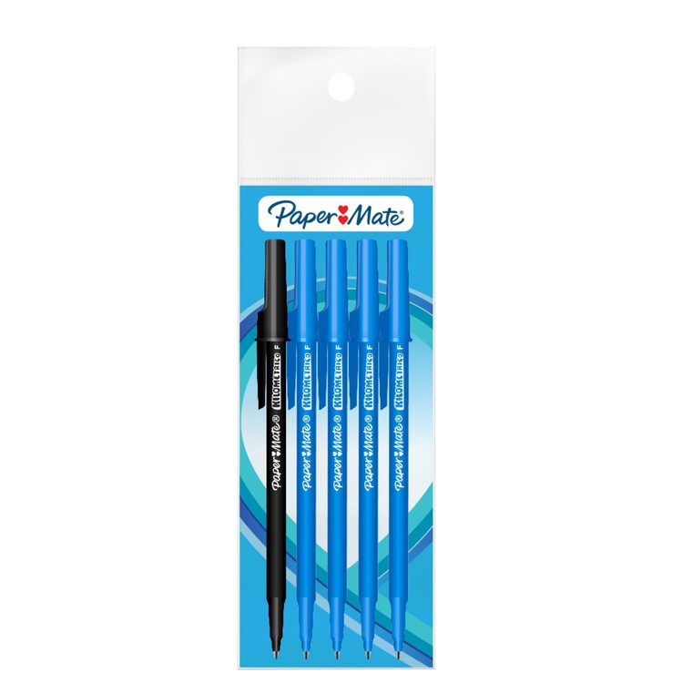 PAPER MATE Kilometrico Ball Pen Fine/Medium Black/Blue/Assorted