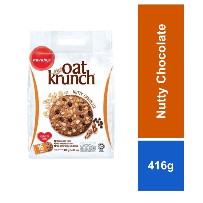 Munchy's Oat Krunch Biscuit - Nutty Chocolate (416g) | Shopee Malaysia