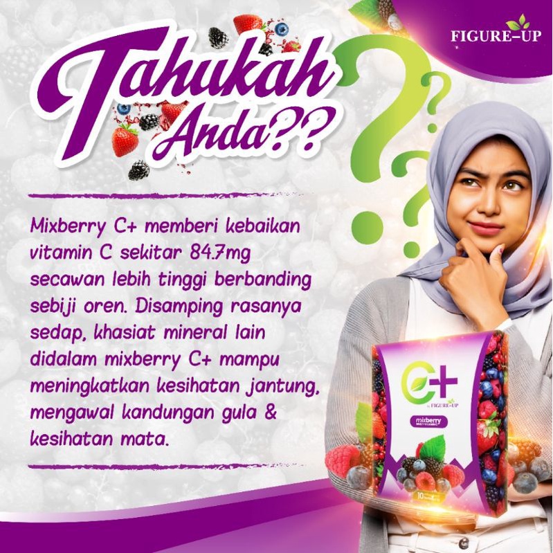 🔥C+ MIXBERRY Cplus VITAMIN C MULTIVITAMIN(FIGURE-UP) | Shopee Malaysia