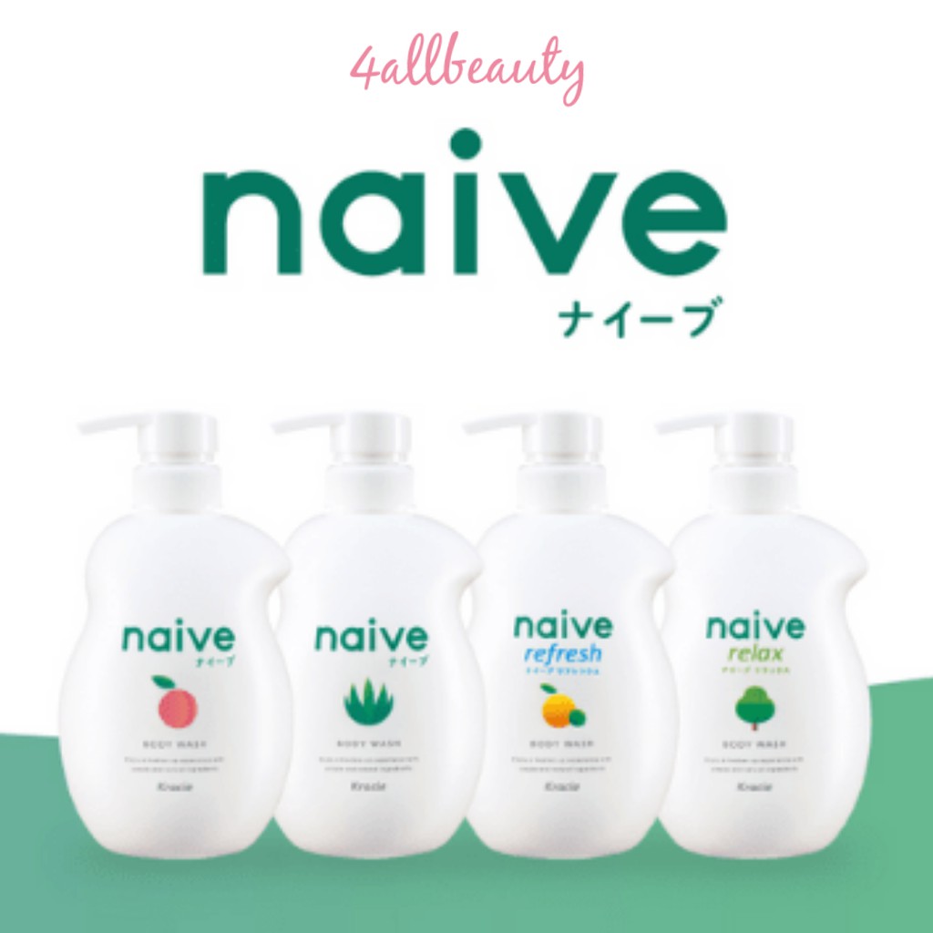 [Made in Japan] Naive Body Wash 530ml (Relax/Peach/Refresh/Aloe) Shopee Malaysia