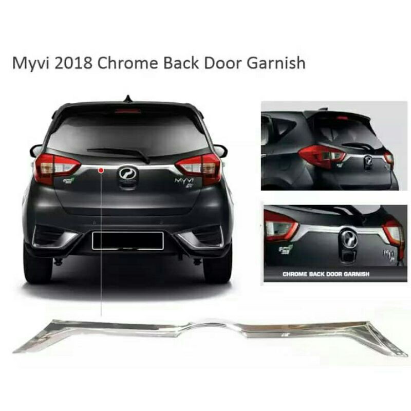 [Ready Stock] Perodua Myvi Gen 3 Rear/Back Door Chrome Garnish | Shopee ...
