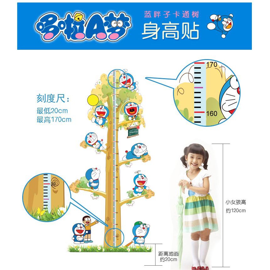 Doraemon Wall Sticker Funfair & Height Shopee Malaysia