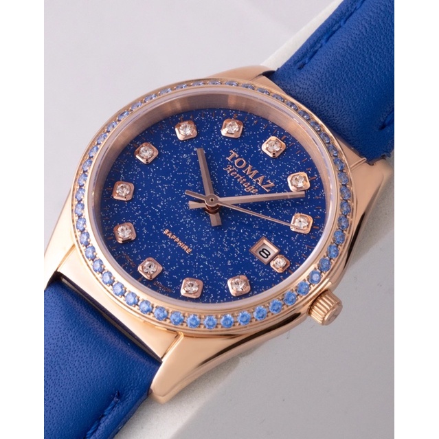 Tomaz Ladies Watch TQ017L D37 Rose Gold Blue Stardust Blue