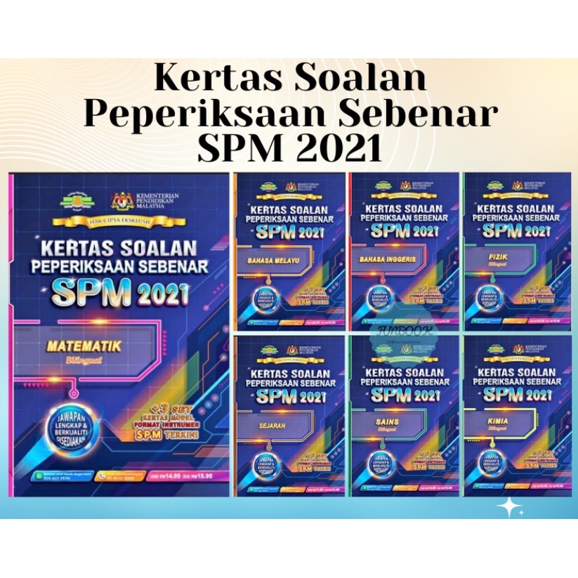 Kertas Soalan Peperiksaan Sebenar SPM 2021 Cetakan (2022) | Shopee Malaysia