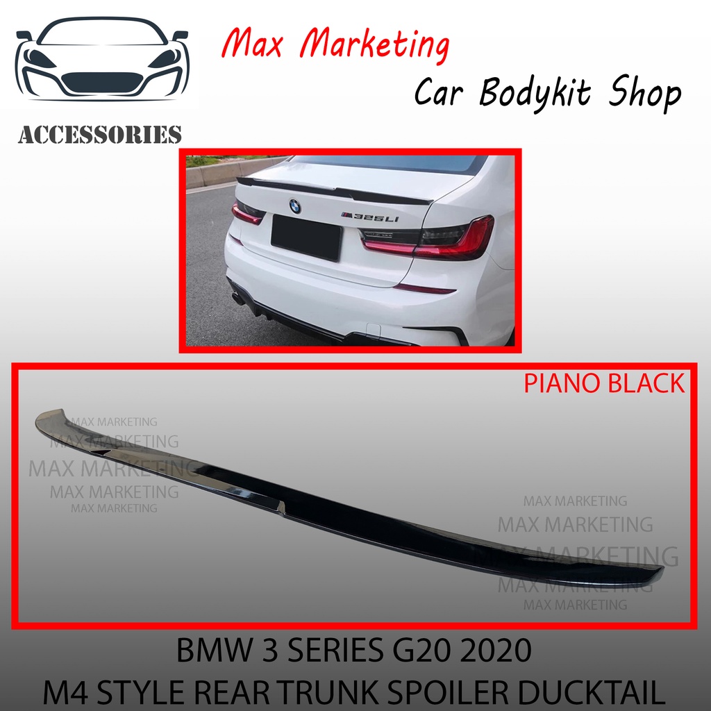 Gloss Black Rear Trunk Spoiler Lip Fit BMW 19-24 G20