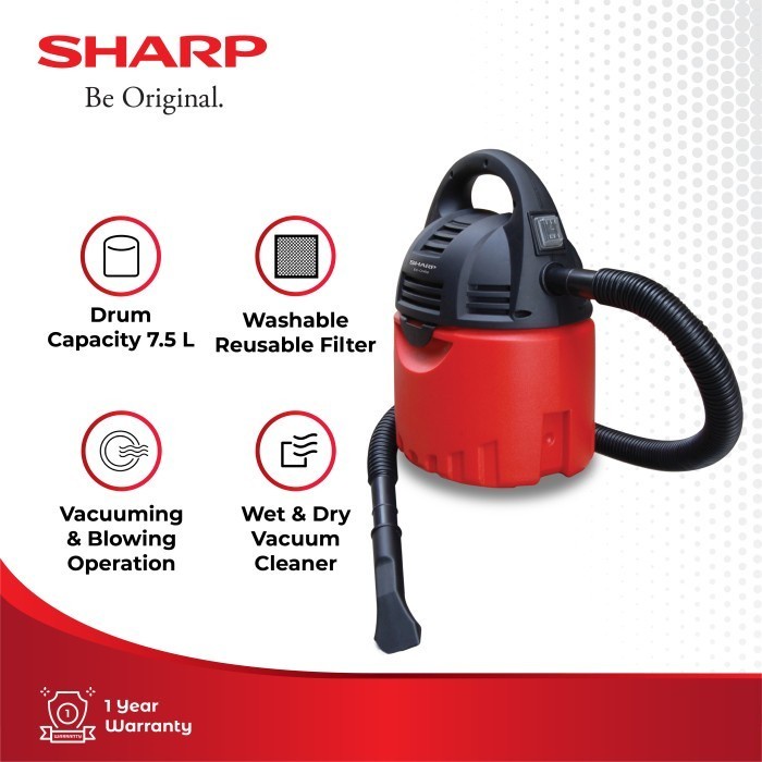 Sharp Eccw60 Wet and Dry Vacuum Cleaner Shopee Malaysia