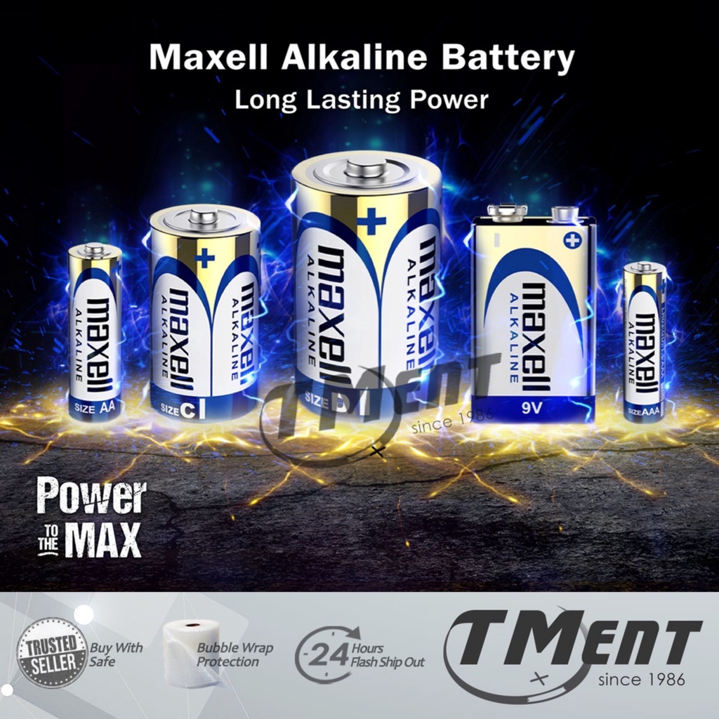 Maxell Alkaline Aa Aaa 9v C D Long Lasting Heavy Duty Alkaline Battery 4pcs 8pcs Lr6 0274