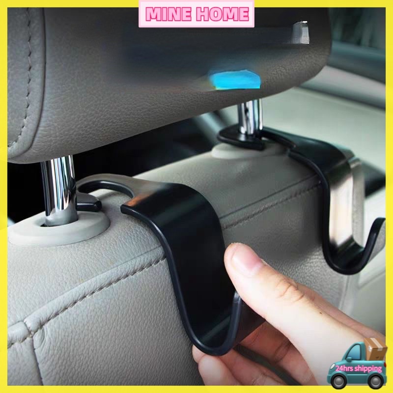 Mine Home Universal Car Seat Hanger Backseat Hooks 20kg Strong Bearing Car Seat Back Hook 1pcs