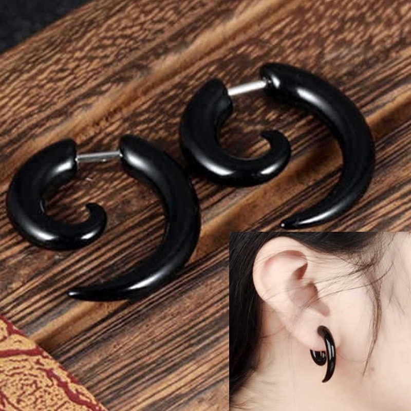 Cool Man Punk Stud Earrings Earring For Men 1 Piece Rock Men s Black Earring Shopee Malaysia