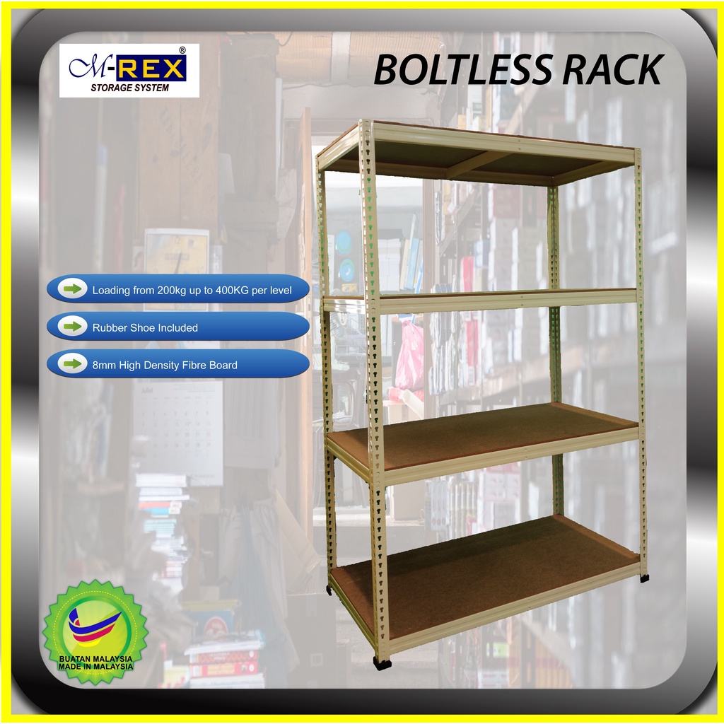 M-REX STORAGE Boltless Rack With HDF Board | Shopee Malaysia